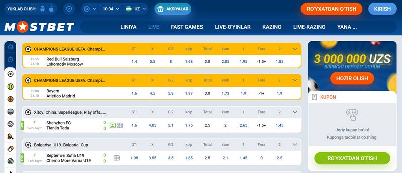 Mostbet Referansı Spor ve Kumar Şirketi Hindistan Bonusu 2.50'ye Kadar.